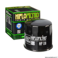Filtre à huile Hiflofiltro HF138 (68x65mm) pièce pour Moto : SUZUKI 650 BANDIT, 750 GSX-R, 1000 GSX-R, 1300 HAYABUSA, 1500 INTRUDER-APRILIA 1000 RSV4 2009>