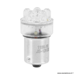 Ampoule / lampe 12v à leds 10w culot BA15s orange (clignotant)