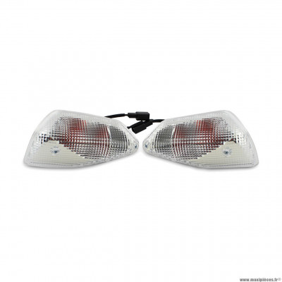 Paire de clignotants avant transparent pour scooter mbk nitro / yamaha aerox après 2013 * Prix spécial !