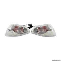 Paire de clignotants avant transparent pour scooter mbk nitro / yamaha aerox après 2013 * Prix spécial !