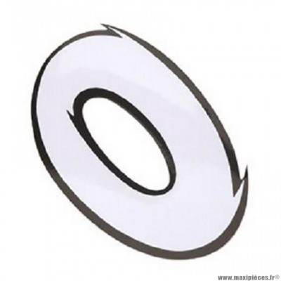 Autocollant numéro 0 blanc - L9 * Déstockage !