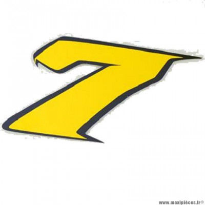 Autocollant numéro 7 jaune - L9