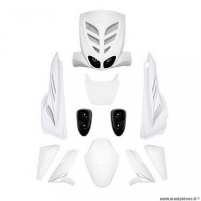 Kit carrosserie (white out) blanc (7 pièces) marque BCD pour scooter stunt / slider