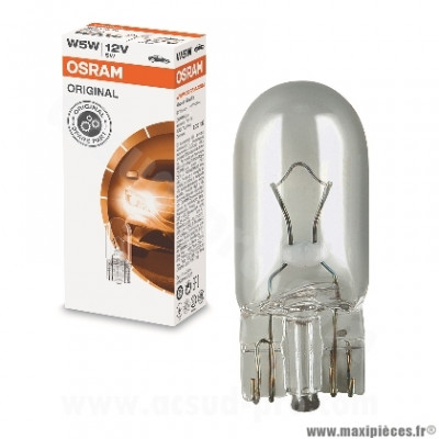 Boite d'ampoules marque OSRAM 12v 5w w2.1x9.5d x10