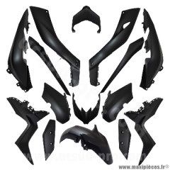 Kit carrosserie 11 pièces pour maxi-scooter yamaha x-max 125cc 2018-2019 / 300cc 2017-2019 / 400cc 2018-2019 couleur noir mat