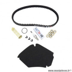 Kit entretien origine pour scooter piaggio 50 zip 4t après 2018 (avec guides variateur) (1r000516)