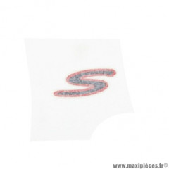 Logo ''s'' gauche sur aile arrière origine piaggio pour scooter 50 zip 4t après 2018 e4 (2H003413000A1)