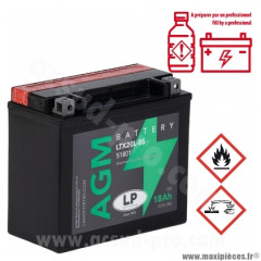 Batterie ytx20l-bs 12v sans entretien agm ytx20l-bs