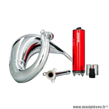 Pot 50 a boite cross chromed Voca Racing pour sherco 50 sm-r, se-r (passage haut - silencieux alu rouge)