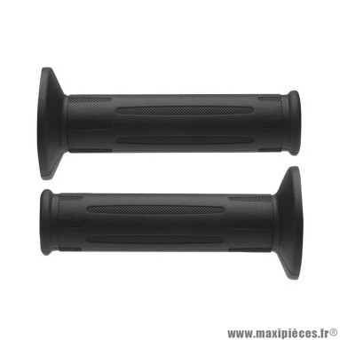 Revêtement poignée marque Domino pour moto on road style BMW noir open end 122mm (x2)