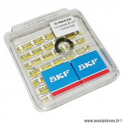 Roulement d'embiellage + joint pour mobylette skf adaptable solex 3800 (kit 6202+6203 zkl)