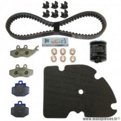 Kit entretien marque Piaggio pour maxi-scooter 125 vespa gt 2004 à 2006, 125 gts 2007 à 2015 (avec guides variateur) -1r000385-