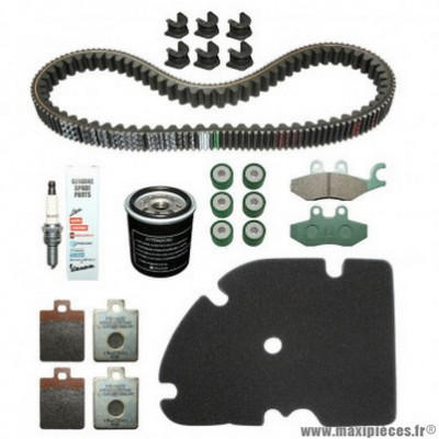 Kit entretien marque Piaggio pour maxi-scooter 250 mp3 lt après 2008 (avec guides variateur) -1r000381-