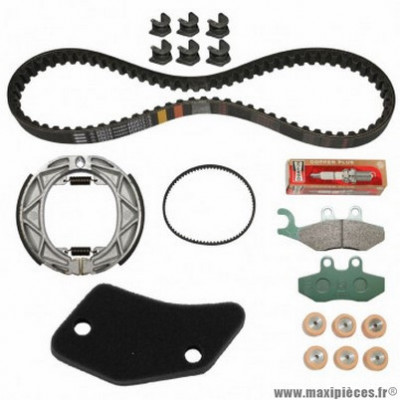 Kit entretien marque Piaggio pour scooter 50 fly 2T après 2005 (avec guides variateur) - 1r000386 -