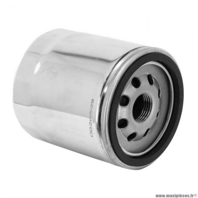 Filtre à huile marque Hiflofiltro HF171.C pour moto harley-davidson 1340 fl-flst-fxr-electra-low rider-tour glide,1450 dyna,1584 fxst (76x92mm) chrome