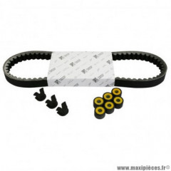 Kit transmission (courroie, galets, guides) Piaggio maxi-scooter 125 vespa primavera 3v 2013 à 2017, vespa sprint 3v 2014 à 2015 -1r000439-