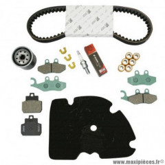 Kit entretien marque Piaggio pour maxi-scooter 125 x-evo après 2007 (avec guides variateurs - plaquette ar hengtong 647400) -1r000383-