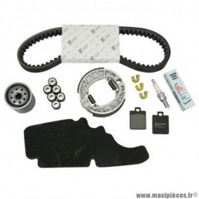 Kit entretien marque Piaggio pour maxi-scooter 125 vespa lx 4T 2006 à 2011 (avec guides variateur) -1r000391-