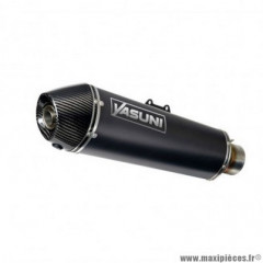 Pot black-carbone marque Yasuni pour maxiscooter yamaha 125 xmax 2012 à 2017 - mbk 125 skycruiser 2012 à 2017 (homologué CE) -tub351bc
