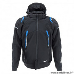 Blouson marque ADX RSX couleur noir/bleu taille S avec capuche amovible (avec protections/sans plaque dorsale)