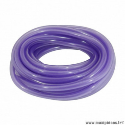 Durite essence double épaisseur spéciale essence sans plomb 6x10 violet translucide spéciale hydrocarbures résistant aux UV et chaleur (rouleau 10m)