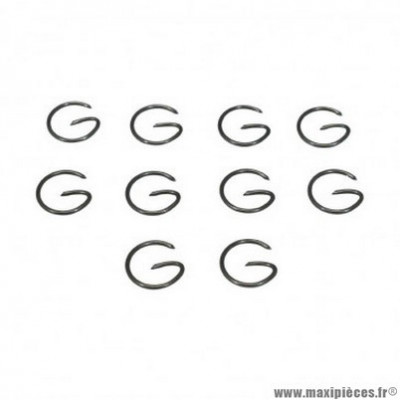 Clips de piston diamètre 10 (forme en g) pour scooter mbk - yamaha (vendu par 10)