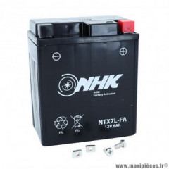 Batterie 12v 6ah ntx7l marque NHK fa sans entretien prête à l'emploi