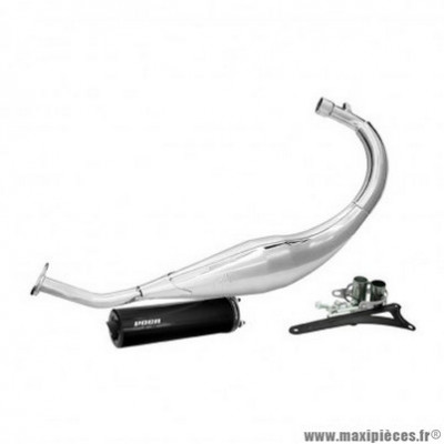 Pot cross chromed marque Voca Racing pour mécaboite sherco 50 sm-r, se-r (passage bas - silencieux alu noir)