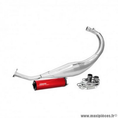 Pot cross chromed marque Voca Racing pour mécaboite sherco 50 sm-r, se-r (passage bas - silencieux alu rouge)