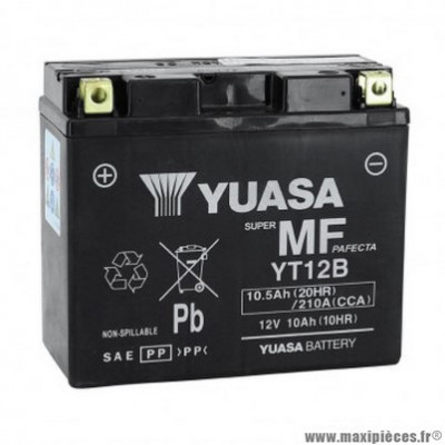 Batterie 12v 10ah yt12b marque Yuasa (lg150XL69xh130mm)