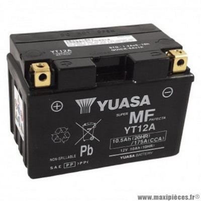 Batterie 12v 10ah yt12a marque Yuasa (lg150XL87xh105mm)