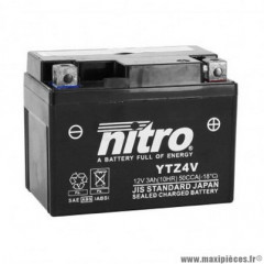 Batterie 12v 3ah ntz4v marque Nitro sla sans entretien prête à l'emploi