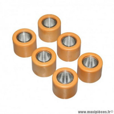 Galets Piaggio pour scooter 50 fly 4T, nrg, vespa lx 4T, vespa sprint 4T, vespa S 4 - aprilia sr - gilera runner (jeu de 6) -cm1102035- * Prix spécial !