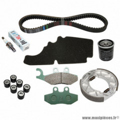 Kit entretien marque Piaggio pour maxi-scooter 125 fly 4T après 2006 (avec guides variateur) -1r000399-