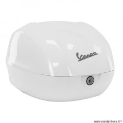 Top case 32l origine piaggio pour scooter 50-125 vespa primavera-sprint après 2013 blanc 544 (sans dosseret)