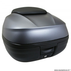 Top case 37l origine piaggio pour maxi-scooter 125-300 mp3 yourban après 2011 (avec porte bagage) gris 742-b