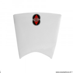 Logo tete de fourche origine piaggio pour 50 à boite 50 gilera smt-rcr après 2013 blanc-rouge (2H000912)