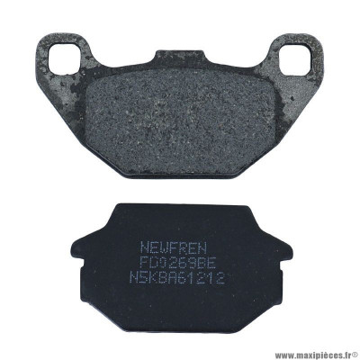 Plaquette de frein marque Newfren pour scooter kymco 50 agility après 2014 avant, 125 agility r16 2008-2012 avant, people après 2007 avant / sym 125 joyride 2001-2004 arrière, 500 gt après 2007 arrière (fd0269be) (organique)