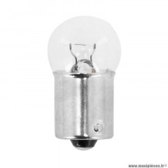 Ampoule standard 6v 5w culot ba15s norme r5w graisseur blanc (feu de position) marque Flosser