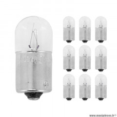 Ampoules (x10) standard 24v 10w culot ba15s bulb r10w graisseur blanc (feu de position) marque Flosser