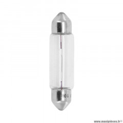 Ampoule standard 12v 10w culot sv 8.5-8 (11x40) norme c5w navette blanc (feu de position) marque Flosser