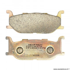 Plaquette de frein marque Newfren pour moto yamaha 600 xj n 1995-1997 avant, 500 tmax 2001-2003 avant, 1300 stryker après 2011 avant, 950 xv bolt après 2014 avant (l 102.5mm - h 41mm - p 10mm) (fd0183ts) (touring metal fritte)