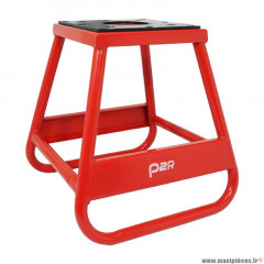 Trepied-leve-béquille moto cross stand fixe tabouret acier rouge