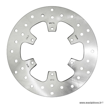 Disque de frein origine piaggio pour maxi-scooter 125-250-300-400-500 mp3 après 2007, 125-300 yourban, 50 nrg après 2018 / gilera 50-125 runner après 2005, 500 fuoco après 2007 avant (56394r)