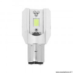Ampoule à led 12v 10w culot ba20d 2400 lumens 3000-8500k éclairage blanc smd avec radiateur (code-phare) marque Replay * Prix spécial !