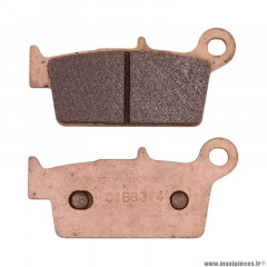 Plaquette de frein marque Carbone Lorraine pour moto honda 250-400-600-650 xr-r 50-80 crm / kawasaki 250-300-400-650 klx-gaz-gaz 125-250-300-400-450-500-515 ec / yamaha 125-250-400 wr ar (1 jeu de 2 plaquettes) (2314 x59 cross metal fritte)
