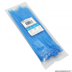 Collier de serrage (Rilsan / Rislan / Colson) bleu longueur 250mm largeur 3,6mm (x100)