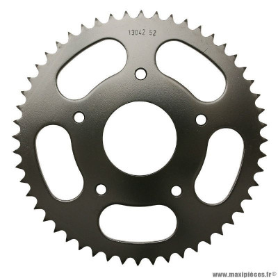 Couronne pour 50 à boite peugeot rieju 50 mrx après 2008, smx après 2008 roues à batons 420 52 dents acier