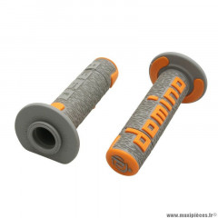 Revêtements poignées marque Domino off road a360 gris-orange (120mm) origine