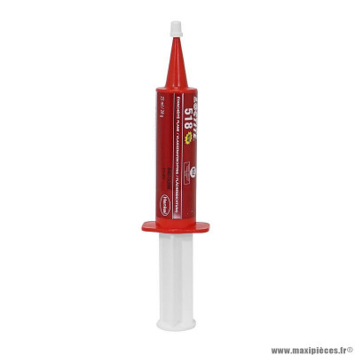 Pate à joint marque Loctite 518 semi-flexible rouge (seringue 25 ml sous blister)